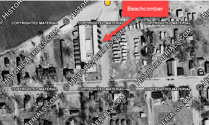 Beachcomber Motel & Apartments - 1968 Aerial